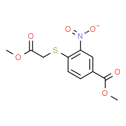 METHYL 4-[(2-METHOXY-2-OXOETHYL)SULFANYL]-3-NITROBENZENECARBOXYLATE Structure