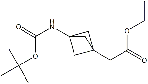 ethyl 2-(3-((tert-butoxycarbonyl)amino)bicyclo[1.1.1]pentan-1-yl)acetate Structure
