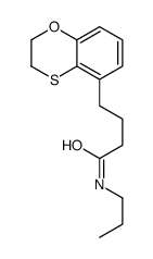 4-(2,3-dihydro-1,4-benzoxathiin-5-yl)-N-propylbutanamide Structure