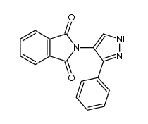 2-(3-phenyl-1H-pyrazol-4-yl)isoindoline-1,3-dione结构式