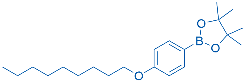 4,4,5,5-四甲基-2-(4-(壬氧基)苯基)-1,3,2-二氧硼杂环戊烷结构式