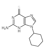 6H-Purine-6-thione,2-amino-9-cyclohexyl-1,9-dihydro- picture