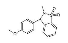 (3R)-3-(4-methoxyphenyl)-2-methyl-3H-1,2-benzothiazole 1,1-dioxide结构式