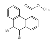 4-Phenanthrenecarboxylicacid, 9,10-dibromo-9,10-dihydro-, methyl ester structure