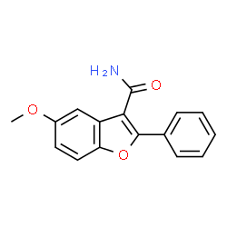5-methoxy-2-phenylbenzofuran-3-carboxamide结构式