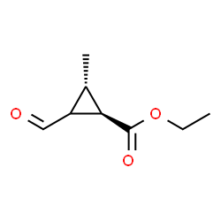 Cyclopropanecarboxylic acid, 2-formyl-3-methyl-, ethyl ester, (1R,3S)-rel- (9CI) Structure