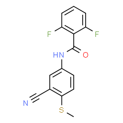 N-[3-CYANO-4-(METHYLSULFANYL)PHENYL]-2,6-DIFLUOROBENZENECARBOXAMIDE Structure