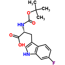 L-N-BOC-6-FLUOROTRYPTOPHAN structure