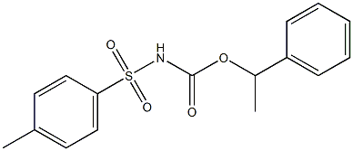 N-Tosylcarbamic acid α-methylbenzyl ester结构式
