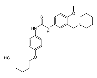 1-(4-butoxyphenyl)-3-[4-methoxy-3-(piperidin-1-ylmethyl)phenyl]thiourea,hydrochloride Structure