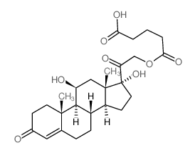 5-[2-[(8S,9S,10R,11S,13S,14S,17R)-11,17-dihydroxy-10,13-dimethyl-3-oxo-2,6,7,8,9,11,12,14,15,16-decahydro-1H-cyclopenta[a]phenanthren-17-yl]-2-oxo-ethoxy]-5-oxo-pentanoic acid结构式