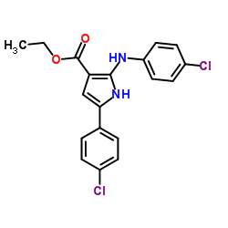 Ethyl 5-(4-chlorophenyl)-2-[(4-chlorophenyl)amino]-1H-pyrrole-3-carboxylate Structure