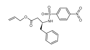 allyl (S)-3-[p-nitrobenzenesulfonyl]amino-4-phenylbutanoate Structure