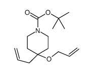1-Piperidinecarboxylic acid, 4-(2-propen-1-yl)-4-(2-propen-1-yloxy)-, 1,1-dimethylethyl ester Structure