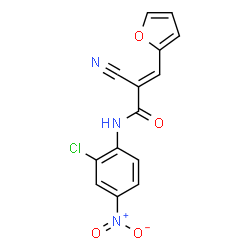 (E)-N-(2-chloro-4-nitrophenyl)-2-cyano-3-(furan-2-yl)acrylamide结构式