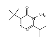 4-amino-6-tert-butyl-3-isopropyl-4H-[1,2,4]triazin-5-one结构式