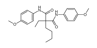 2-butyl-2-ethyl-N,N'-bis(4-methoxyphenyl)propanediamide结构式
