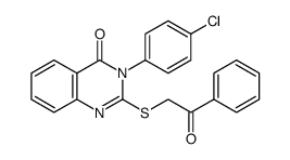 2-(1-oxo-1-phenylethylthio)-3-(4-chlorophenyl)quinazolin-4(3H)-one结构式