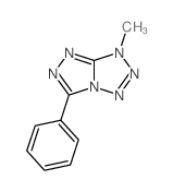 3-Methyl-6-phenyl-3H-(1,2,4)triazolo(4,3-d)tetraazole结构式