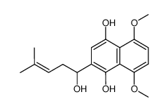 2-(1-hydroxy-4-methylpent-3-en-1-yl)-5,8-dimethoxynaphthalene-1,4-diol Structure