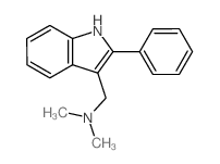 N,N-dimethyl-1-(2-phenyl-1H-indol-3-yl)methanamine structure