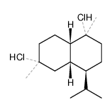 (9alphaH,10beta,IH)-1beta,6beta-dichloro-1alpha,6alpha-dimethyl-4beta-isopropylperhydronaphthalene structure