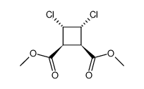 cis-trans-cis-3,4-Dichlor-cyclobutan-dicarbonsaeure-(1,2)-dimethylester Structure