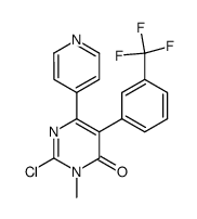 2-Chloro-3-methyl-6-pyridin-4-yl-5-(3-trifluoromethyl-phenyl)-3H-pyrimidin-4-one结构式