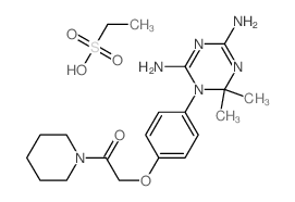 2-[4-(4,6-diamino-2,2-dimethyl-1,3,5-triazin-1-yl)phenoxy]-1-(1-piperidyl)ethanone; ethanesulfonic acid picture