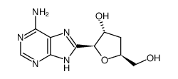 (1S)-1-(6-amino-7(9)H-purin-8-yl)-D-erythro-1,4-anhydro-3-deoxy-pentitol Structure