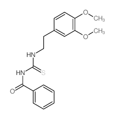 N-[2-(3,4-dimethoxyphenyl)ethylthiocarbamoyl]benzamide结构式