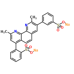 4,7-Diphenyl-1,10-phenanthroline, 2,9-dimethyl disulfonate, disodium salt Structure