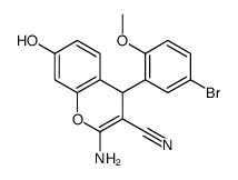 2-amino-4-(5-bromo-2-methoxyphenyl)-7-hydroxy-4H-chromene-3-carbonitrile结构式