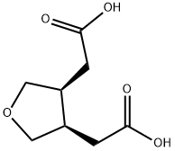 3,4-Furandiacetic acid, tetrahydro-, cis- (9CI) Structure