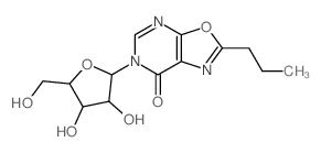 4-[3,4-dihydroxy-5-(hydroxymethyl)oxolan-2-yl]-8-propyl-9-oxa-2,4,7-triazabicyclo[4.3.0]nona-2,7,10-trien-5-one structure