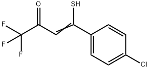 4-(4-Chlorophenyl)-1,1,1-trifluoro-4-mercapto-3-buten-2-one结构式
