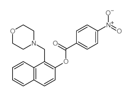 2-Naphthalenol,1-(4-morpholinylmethyl)-, 2-(4-nitrobenzoate)结构式
