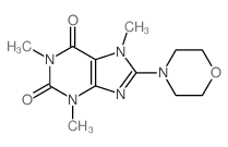 1H-Purine-2,6-dione,3,7-dihydro-1,3,7-trimethyl-8-(4-morpholinyl)-结构式