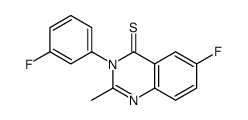 6-fluoro-3-(3-fluorophenyl)-2-methylquinazoline-4-thione Structure