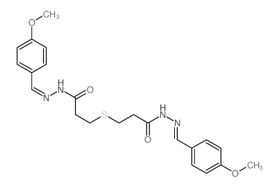Propanoic acid,3,3'-thiobis-, bis[[(4-methoxyphenyl)methylene]hydrazide] (9CI) Structure