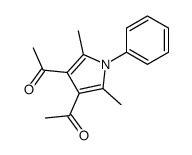 1-(4-acetyl-2,5-dimethyl-1-phenylpyrrol-3-yl)ethanone结构式