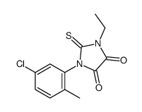1-(5-chloro-2-methylphenyl)-3-ethyl-2-sulfanylideneimidazolidine-4,5-dione结构式