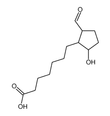 7-(2-formyl-5-hydroxycyclopentyl)heptanoic acid Structure