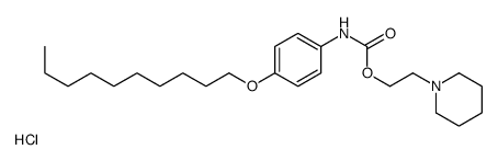 2-piperidin-1-ylethyl N-(4-decoxyphenyl)carbamate,hydrochloride Structure