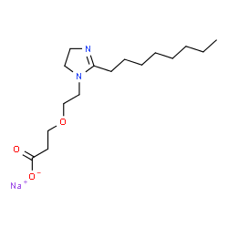 sodium 3-[2-(4,5-dihydro-2-octyl-1H-imidazol-1-yl)ethoxy]propionate structure