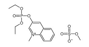 diethyl (1-methylquinolin-1-ium-3-yl) phosphate,methyl sulfate Structure