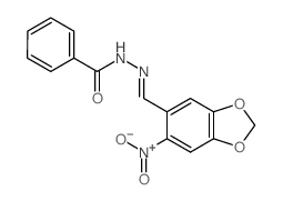 Benzoic acid,2-[(6-nitro-1,3-benzodioxol-5-yl)methylene]hydrazide结构式