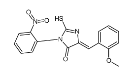 (5Z)-5-[(2-methoxyphenyl)methylidene]-3-(2-nitrophenyl)-2-sulfanylideneimidazolidin-4-one结构式