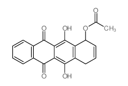 5,12-Naphthacenedione,7-(acetyloxy)-7,10-dihydro-6,11-dihydroxy- structure