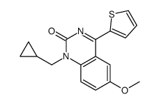 1-(cyclopropylmethyl)-6-methoxy-4-thiophen-2-ylquinazolin-2-one结构式